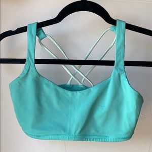 Lululemon Turquoise Cross Back Sports Bra Small 4
